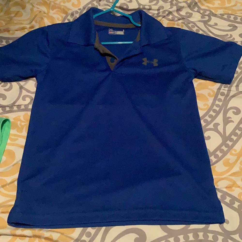 Under armour boys polo royal blue size 6